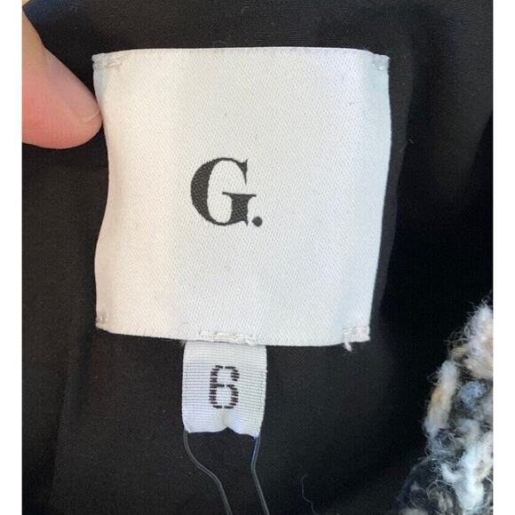 NWT Goop Fringed Detail Wool Tweed Dress Size 6 Women’s Black - Picture 3 of 8